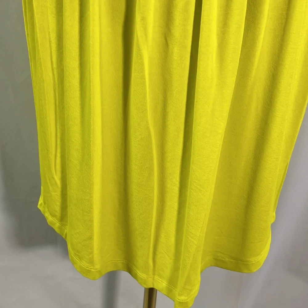NWT Banana Republic Factory Chartreuse Sleeveless Smocked Waist Dress